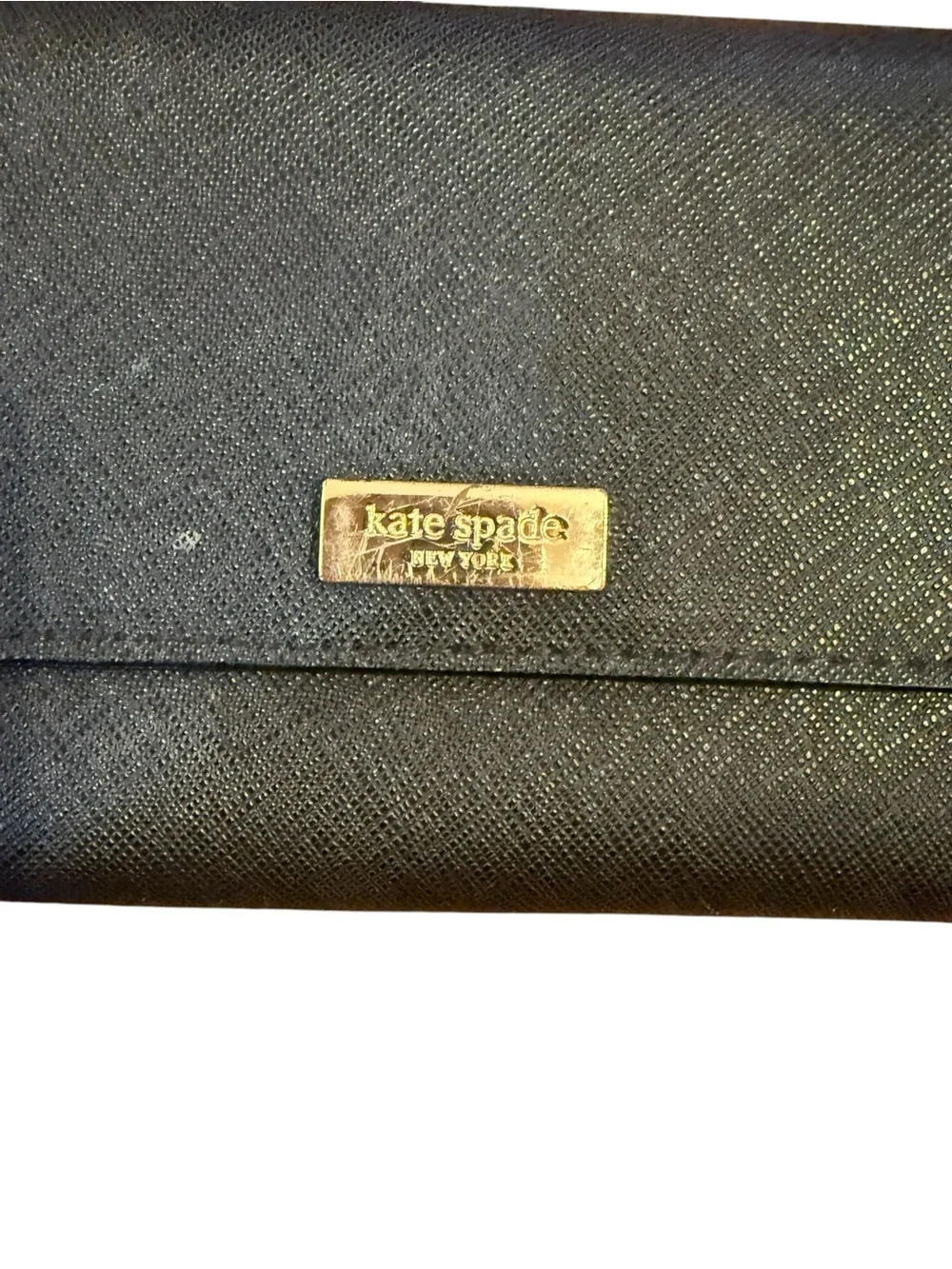 Kate Spade Black Saffiano Wristlet Clutch